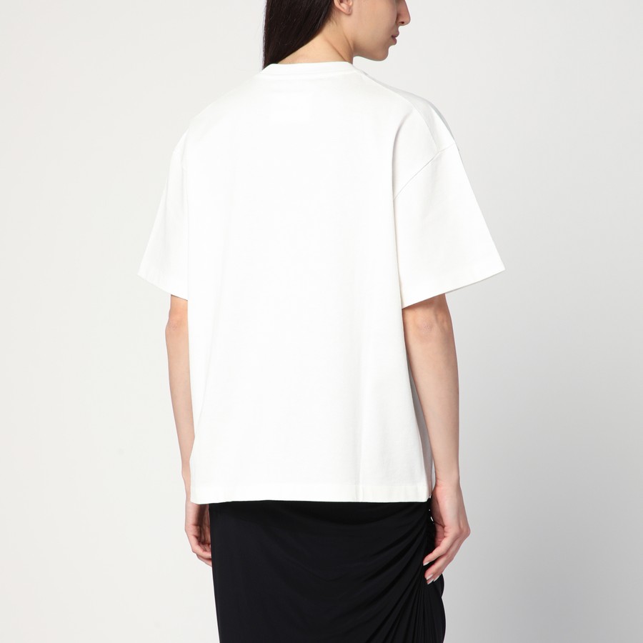 Jil Sander White wide t-shirt with logo | TheDoubleF