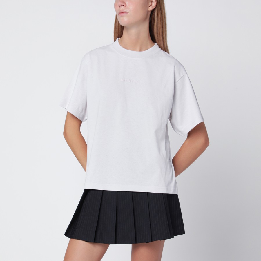Balenciaga White Balenciaga Back Medium Fit T-shirt | TheDoubleF