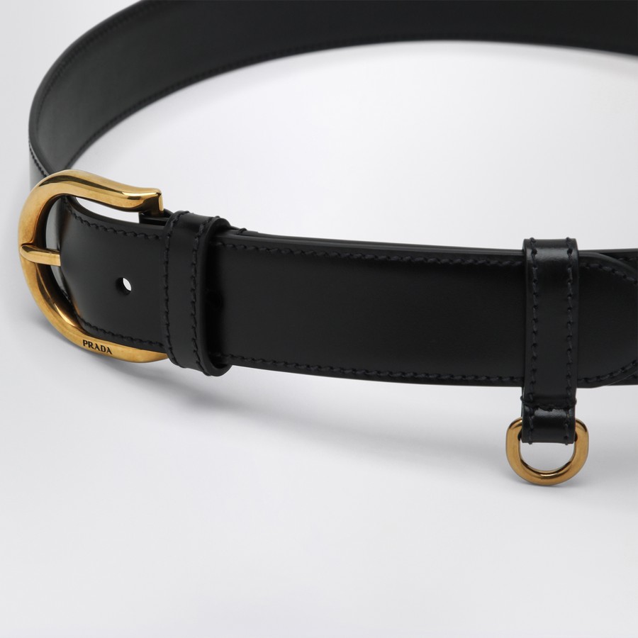 ベルト PRADA Woman Belt Black 1CS130X72 F0002 Black Leather Belt | PRADA