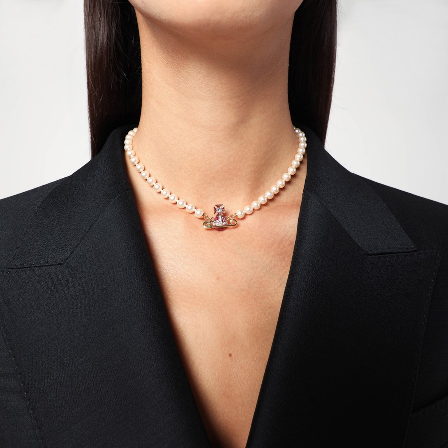 ネックレス・ペンダント Vivienne Westwood Kitty Pearl Necklace With Gold Finish Vivienne Westwood Kitty Pearl necklace with gold finish