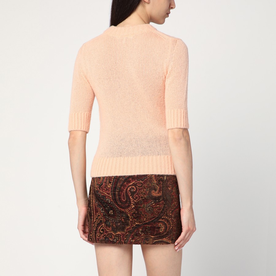 Tシャツ・カットソー CHLOE PEACH-COLORED TOP WITH LOGO EMBROIDERY Chloé Peach-colored top with logo embroidery | TheDoubleF