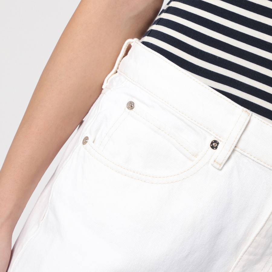デニム・ジーパン FRAME Women Denim Pants LBLPL728 AUCL White Frame White stiff denim jeans | TheDoubleF