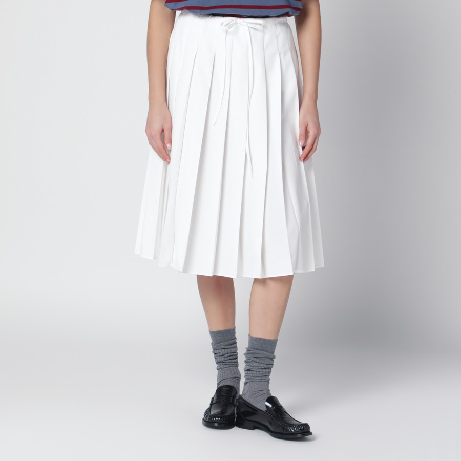 Prada White tiered midi skirt | TheDoubleF