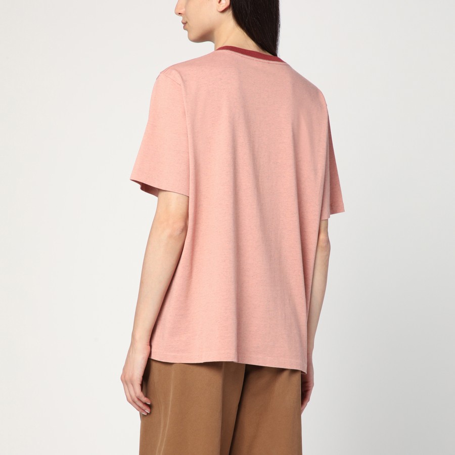 Chloé Pink cotton T-shirt with logo | TheDoubleF