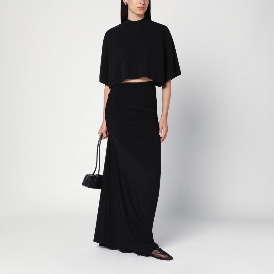 スカート Alaia  Long draped skirt ALAIA Ruched Long Skirt - Bergdorf Goodman
