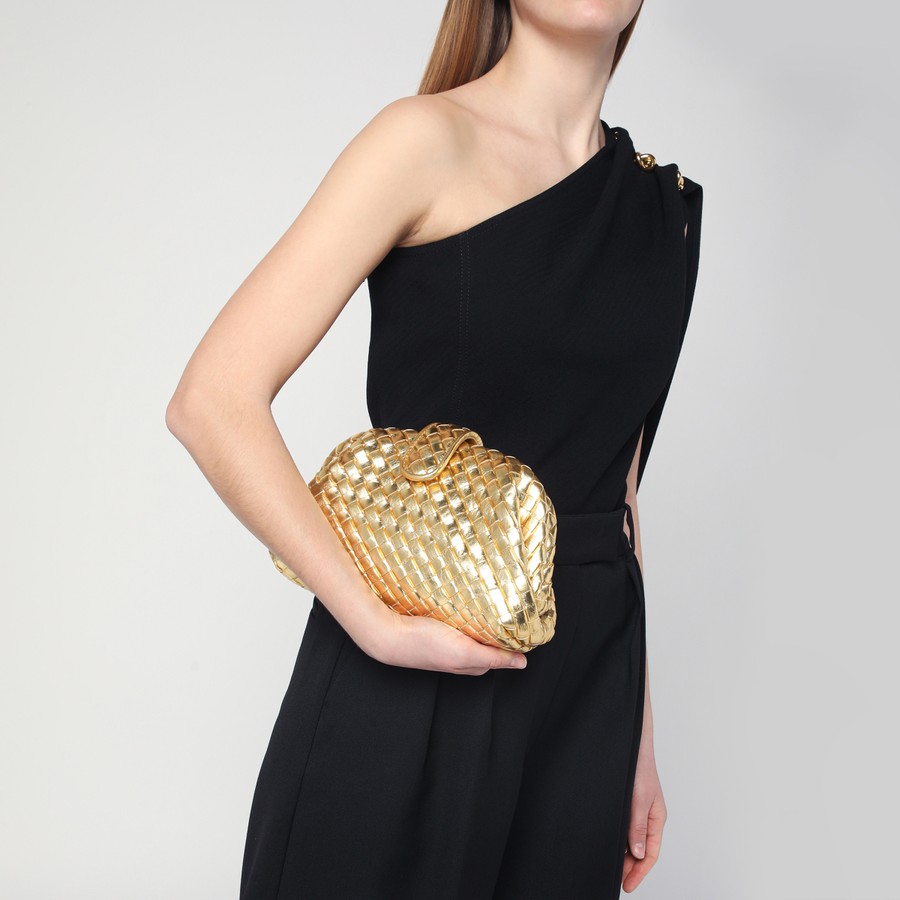 【BOTTEGA VENETA】スモール ローレン1980 ゴールド BOTTEGA VENETA Lauren 1980 Small $4200 Gold Padded Leather