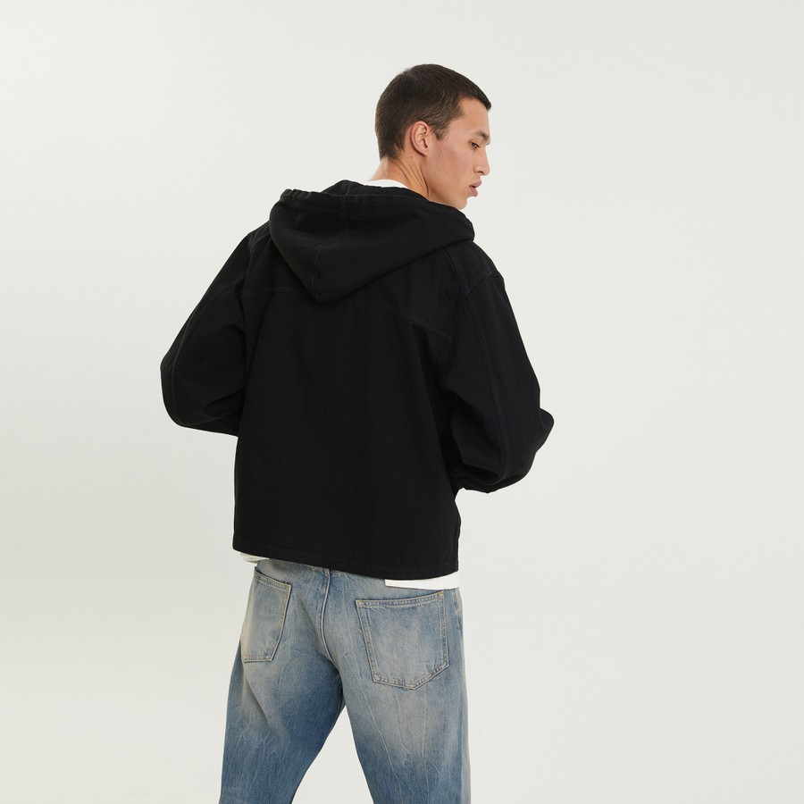 パーカー・フーディ 1989 STUDIO SS23 Logo hoodie (LOGOHOODIE BLACK) 1989 STUDIO Black denim zip hoodie | TheDoubleF
