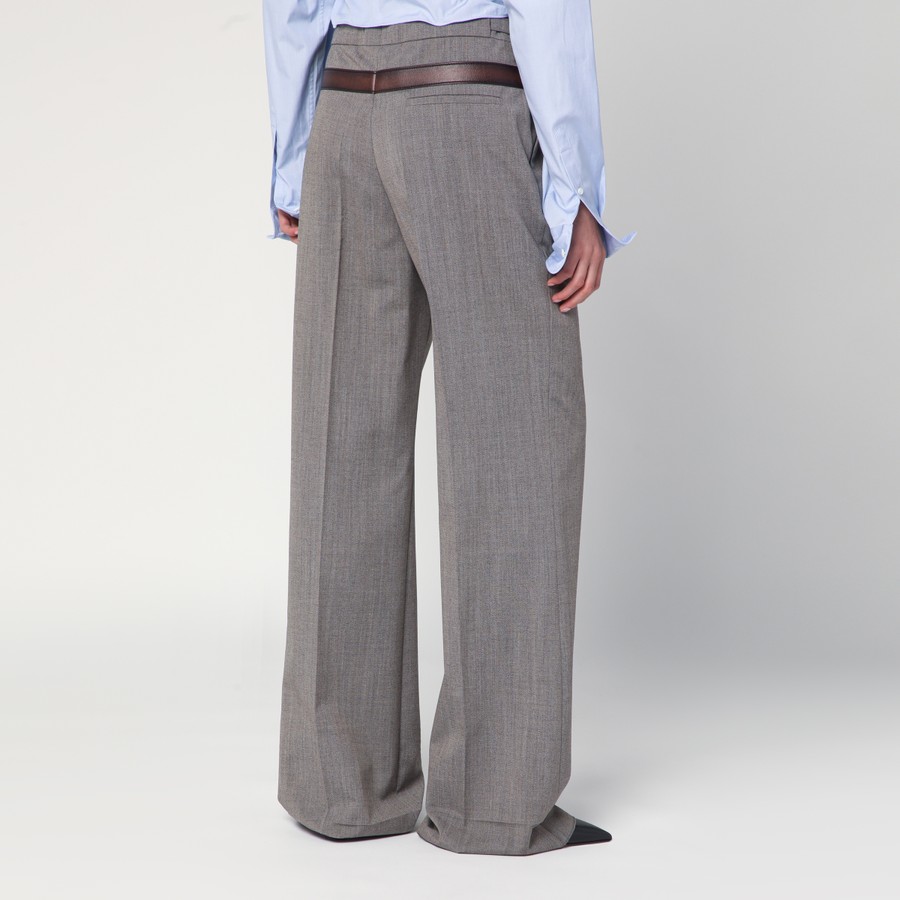 Prada Wool blend trousers with printed belt | TheDoubleF