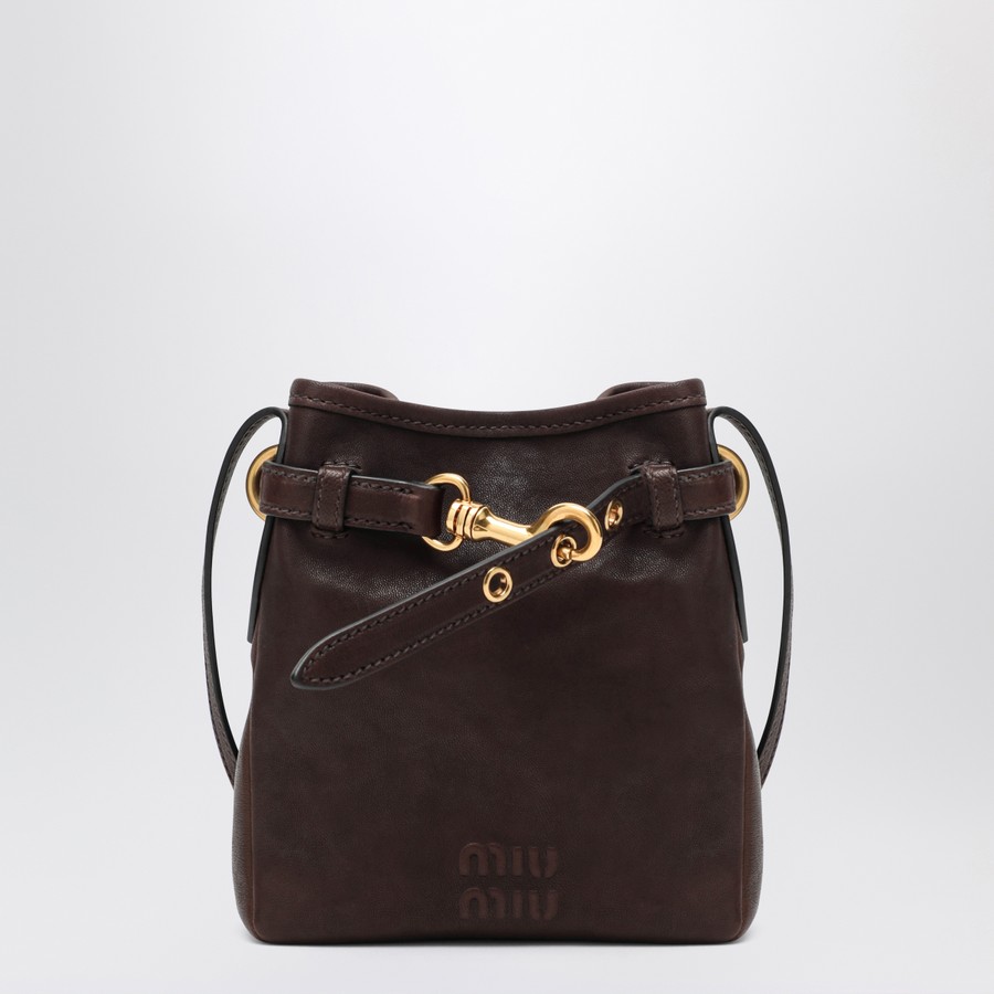 Miu Miu Brown nappa leather pouch | TheDoubleF