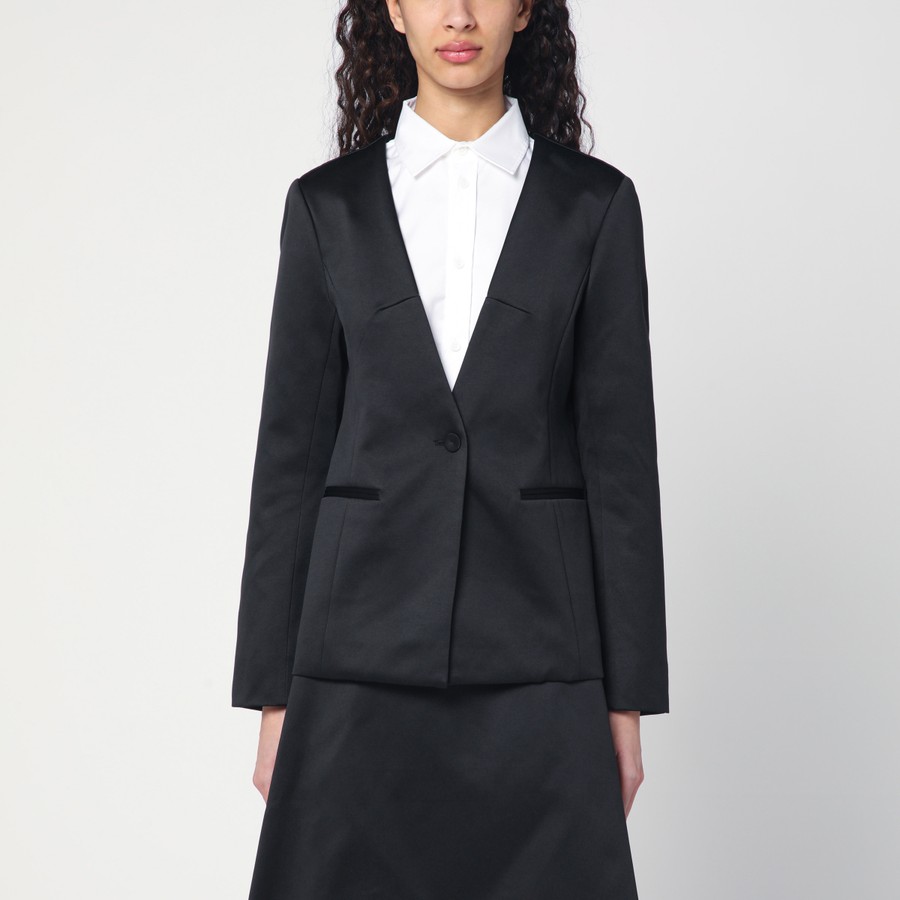 ジャケット THE GARMENT Black single breasted cotton blend jacket the garment Black single breasted cotton blend jacket
