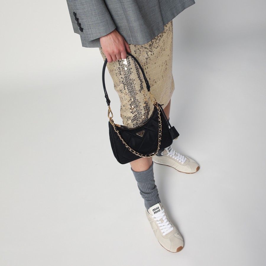 Prada Mini bag Re-Edition 1995 Chaîne black | TheDoubleF