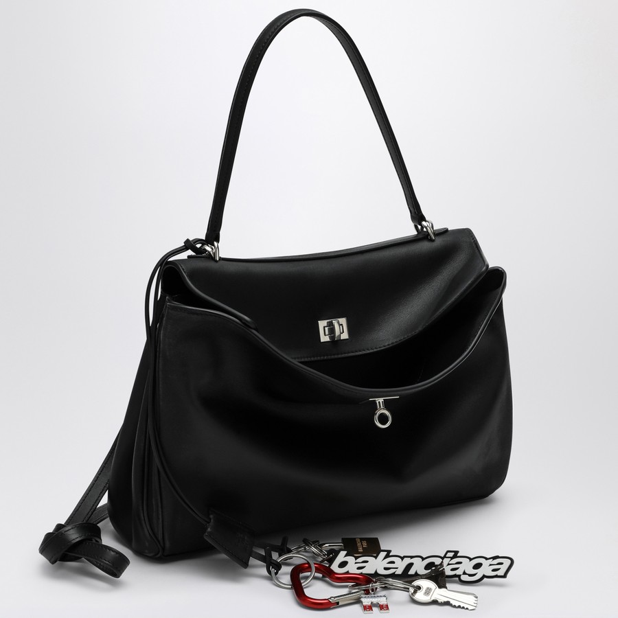 Balenciaga Smooth black calfskin Medium Rodeo bag | TheDoubleF
