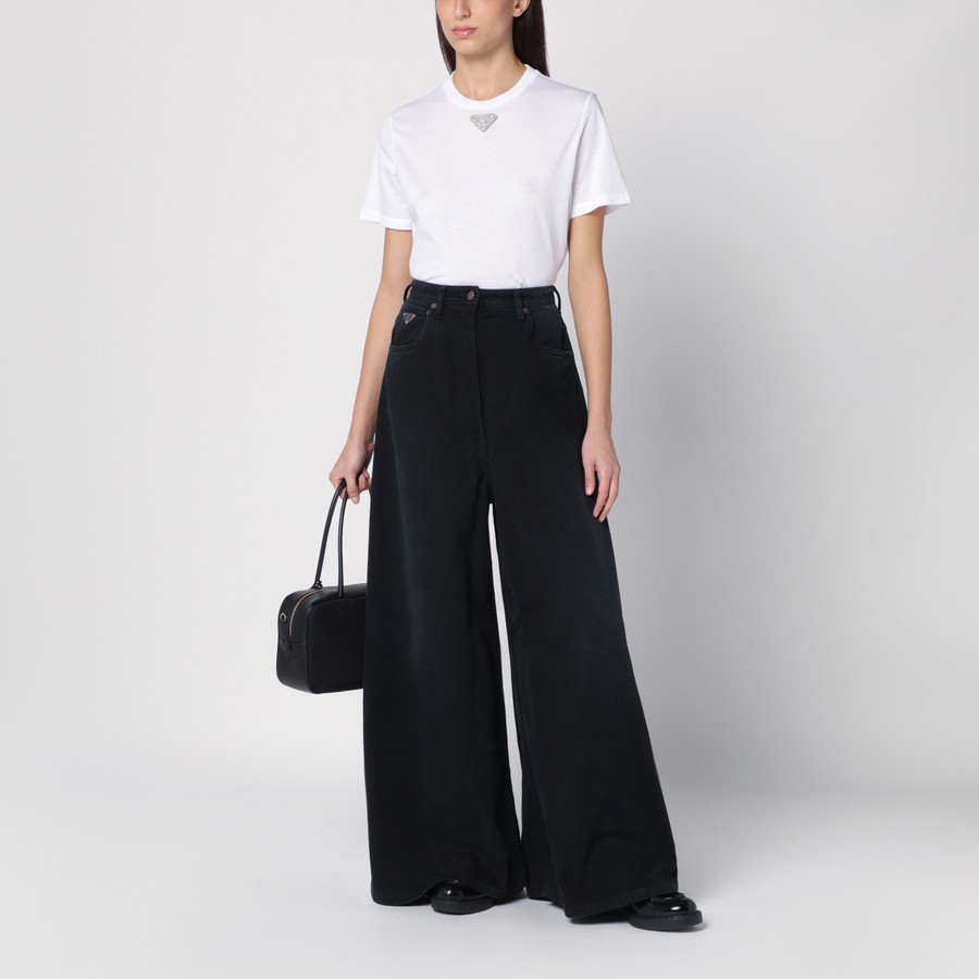 Prada Black wide-leg jeans | TheDoubleF