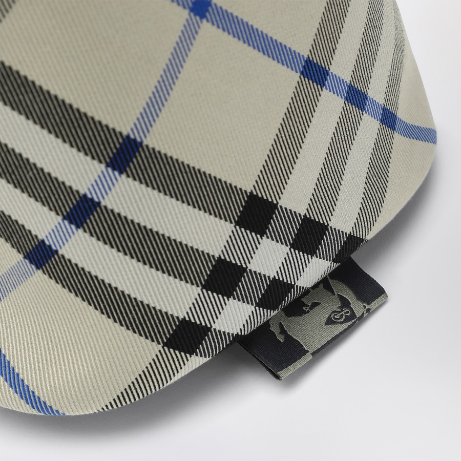 Burberry Medium bucket bag with Lichen-colour Check pattern