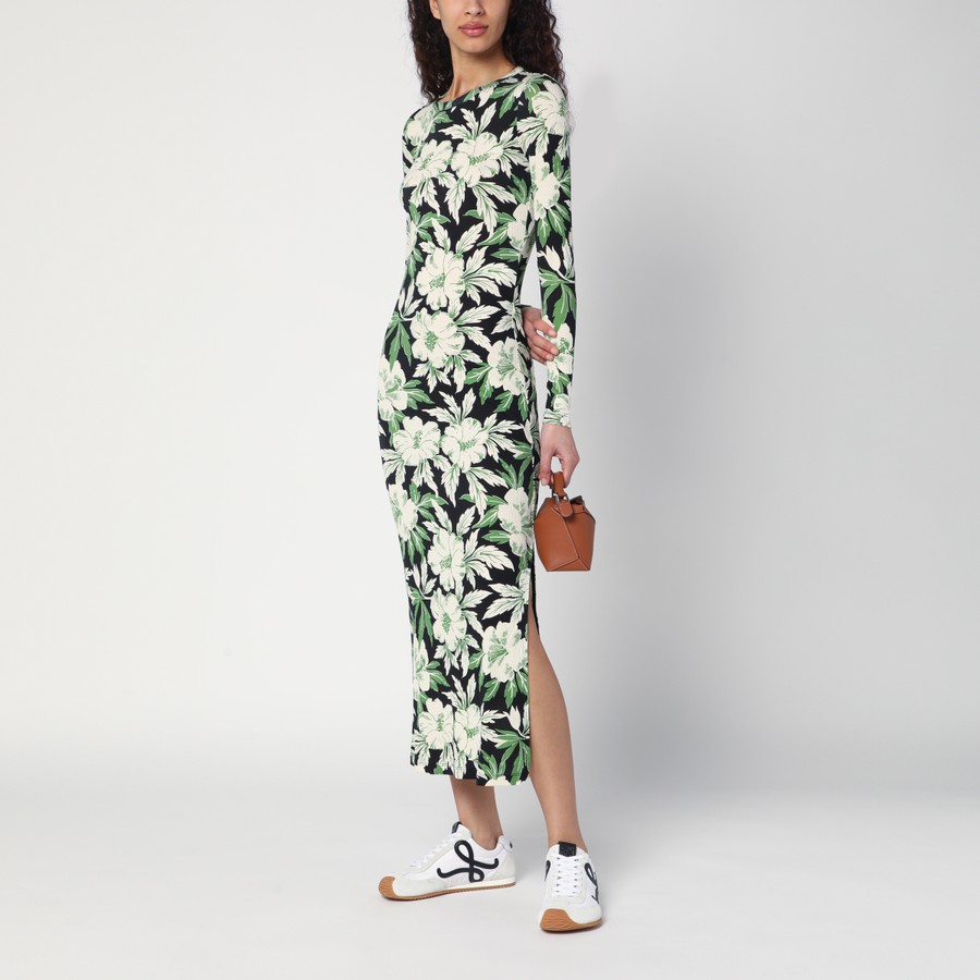 ワンピースその他 Loewe Silk-blend dress with floral digital print 0400022894940_LIGHTBLUEMULTICO