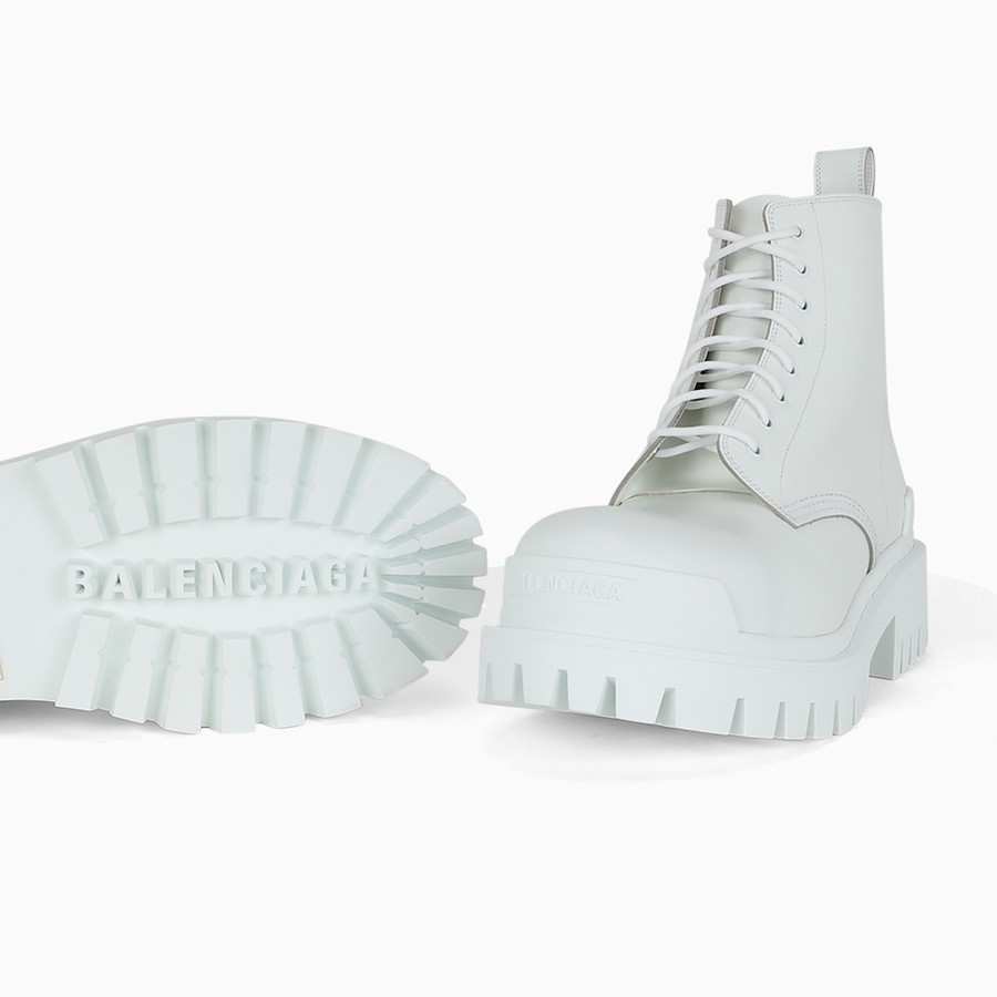 Balenciaga white lace up boots clearance