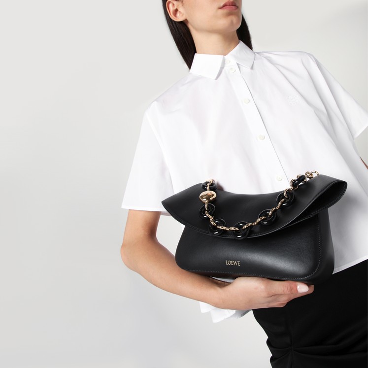 Vivienne Westwood Medium black smooth shoulder bag Hazel