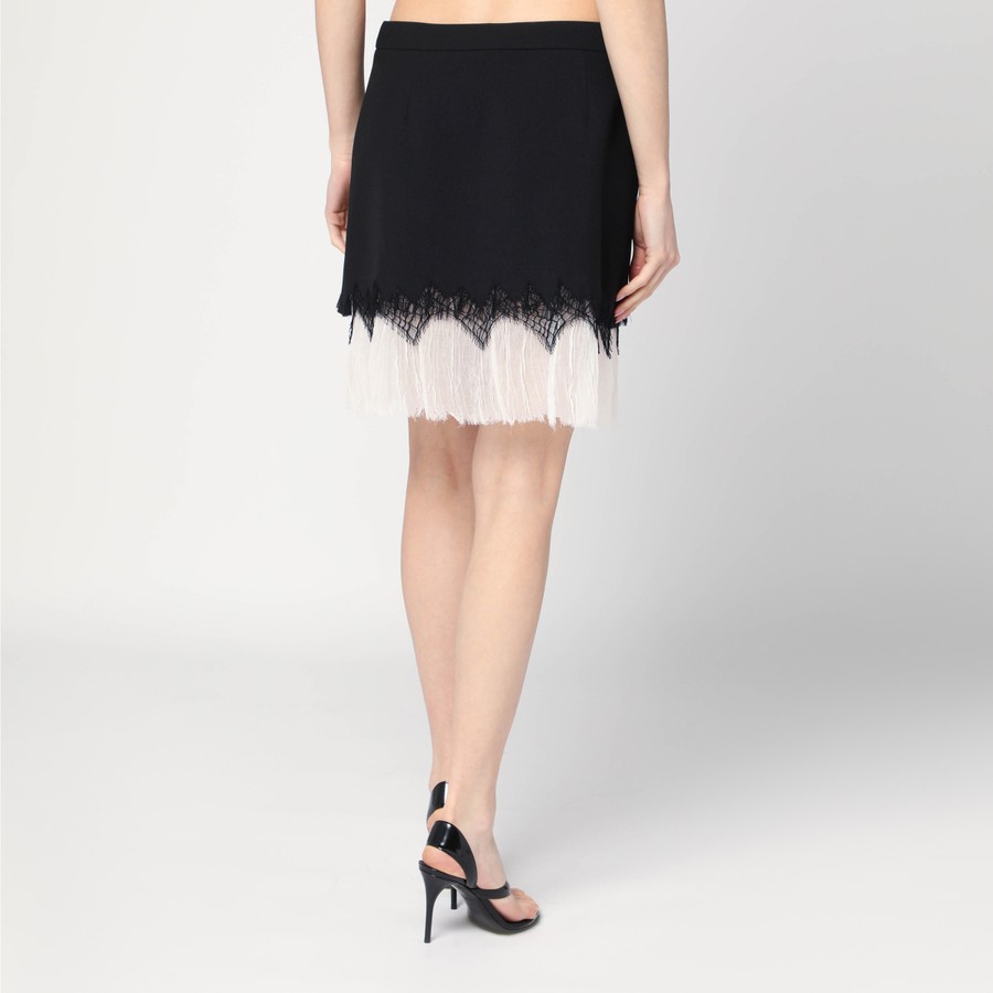 ミニスカート Alexander Mcqueen Mini Skirt With Black Ivory Spider Lace Alexander McQueen Mini skirt with black/ivory spider lace