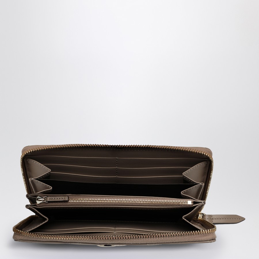 GUCCI Taupe Marmont GG zip around wallet | TheDoubleF