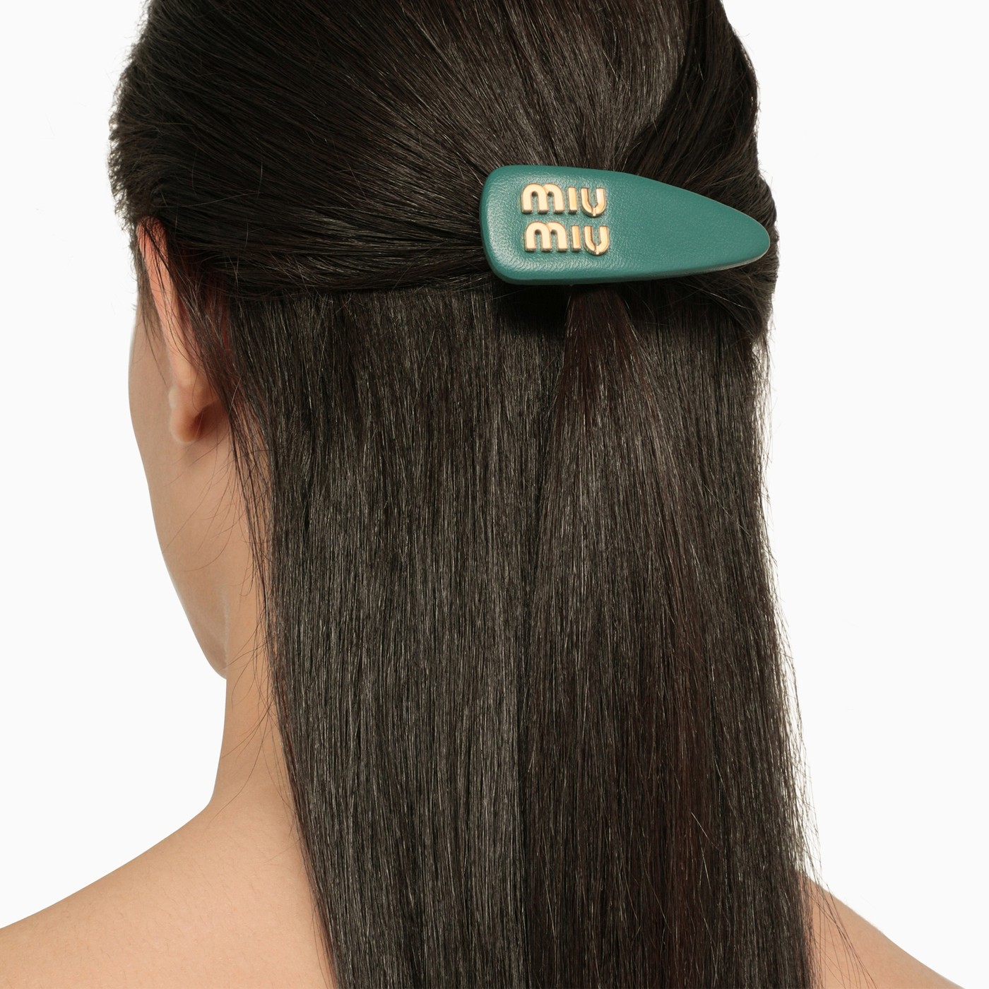 Miu Miu Laguna leather hair clip TheDoubleF