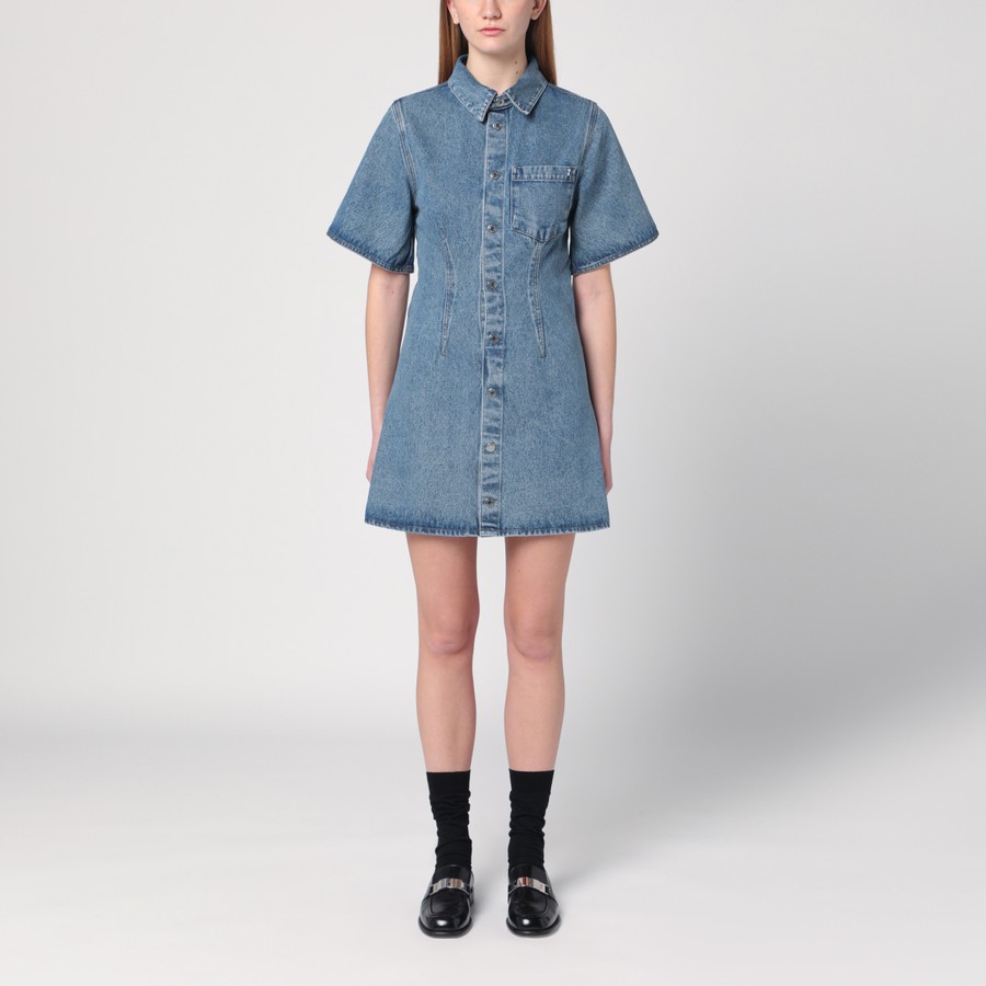 【関税&送料込】Ami Paris Mini Dress Ami De Coeur In Denim Ami Paris Mini Dress Ami De Coeur In Denim – LOZURI®