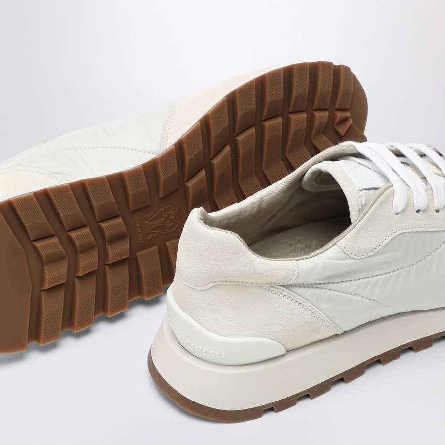 シューズ・サンダルその他 Brunello Cucinelli White nylon and suede trainer Brunello Cucinelli White nylon and suede trainer | TheDoubleF