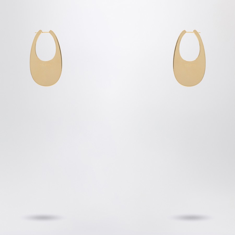 Coperni Large golden Swipe earrings | TheDoubleF