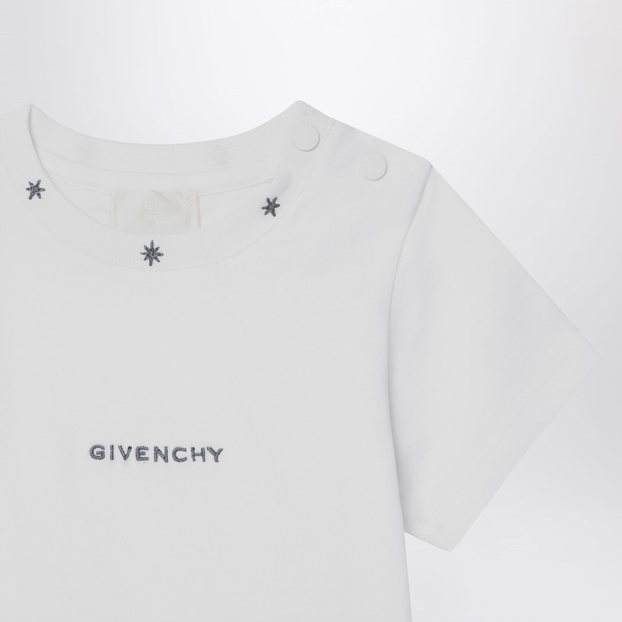 【関税&送料込】Givenchy White Cotton T-Shirt Givenchy White cotton T-shirt with embroidered logo | TheDoubleF