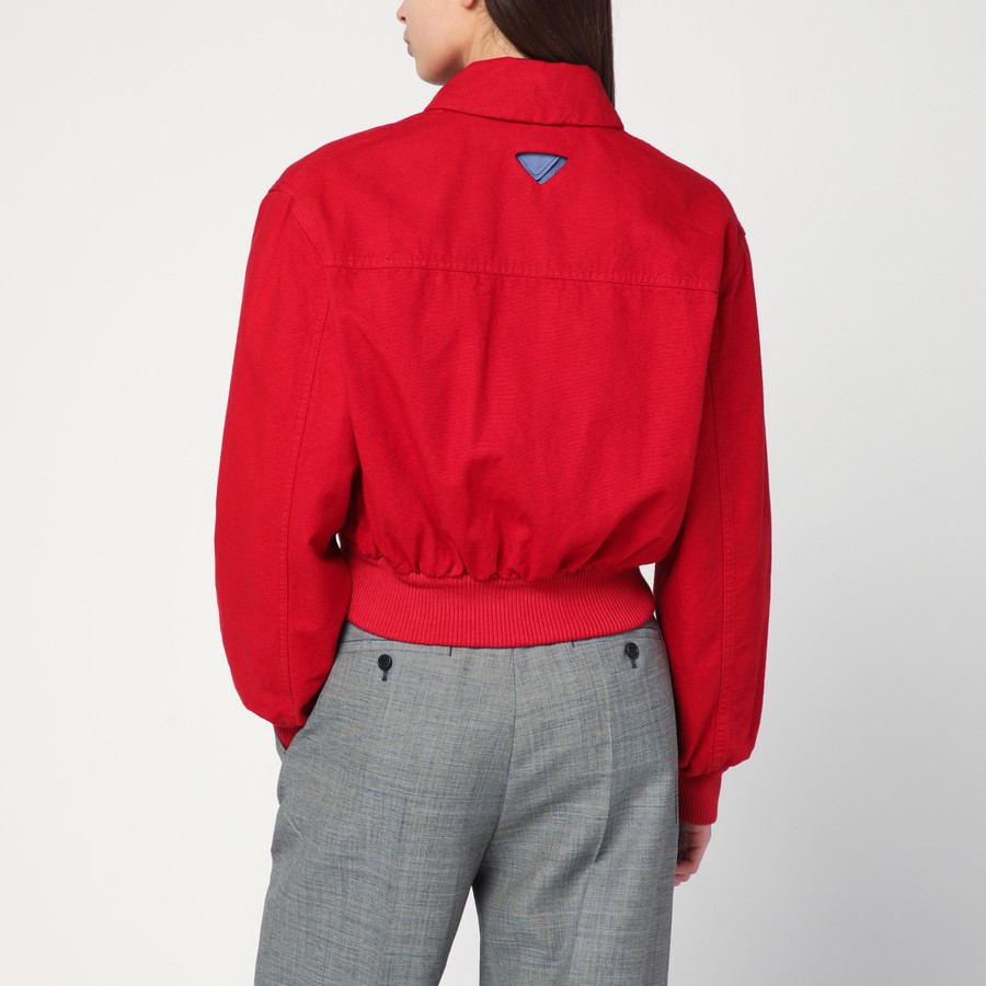 ジャケット PRADA Woman Jacket Red 29P278SOOO16NM F0011 Red Canvas Jacket | PRADA