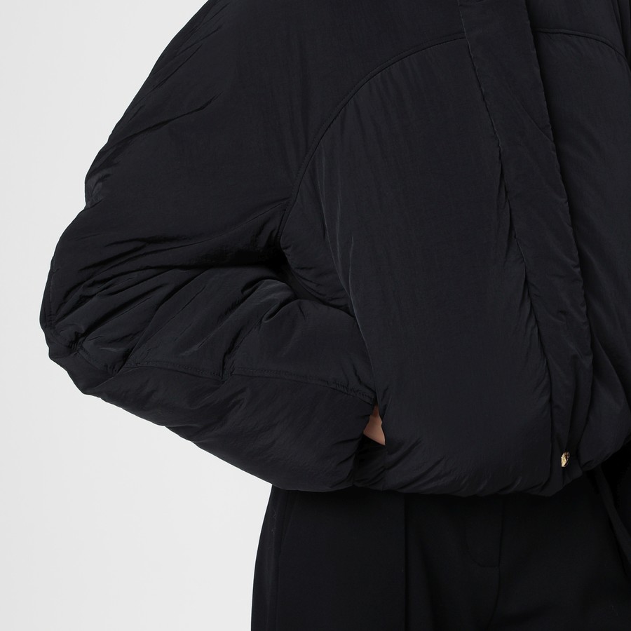 JACQUEMUS Black La doudoune courte Caraco bomber jacket