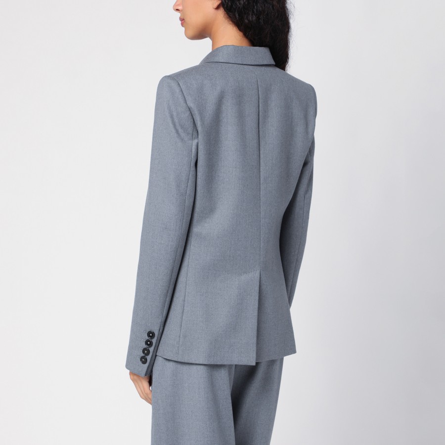 アウターその他 STELLA MCCARTNEY Woman Blazer Grey 6500943CU703 1264 Stella McCartney Grey single-breasted jacket in wool
