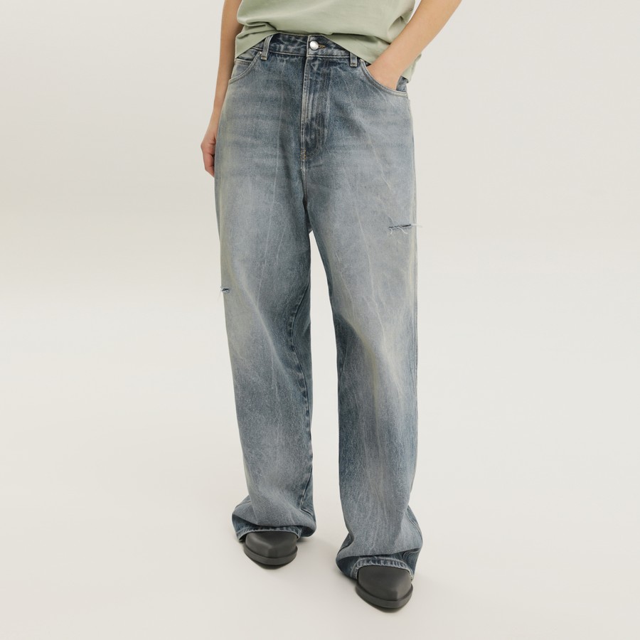 1989 STUDIO Rhodesian pants in stone blue denim | TheDoubleF