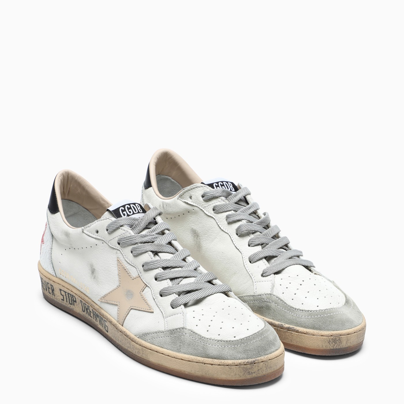 Golden Goose Deluxe Brand White/beige/black Ballstar sneakers TheDoubleF