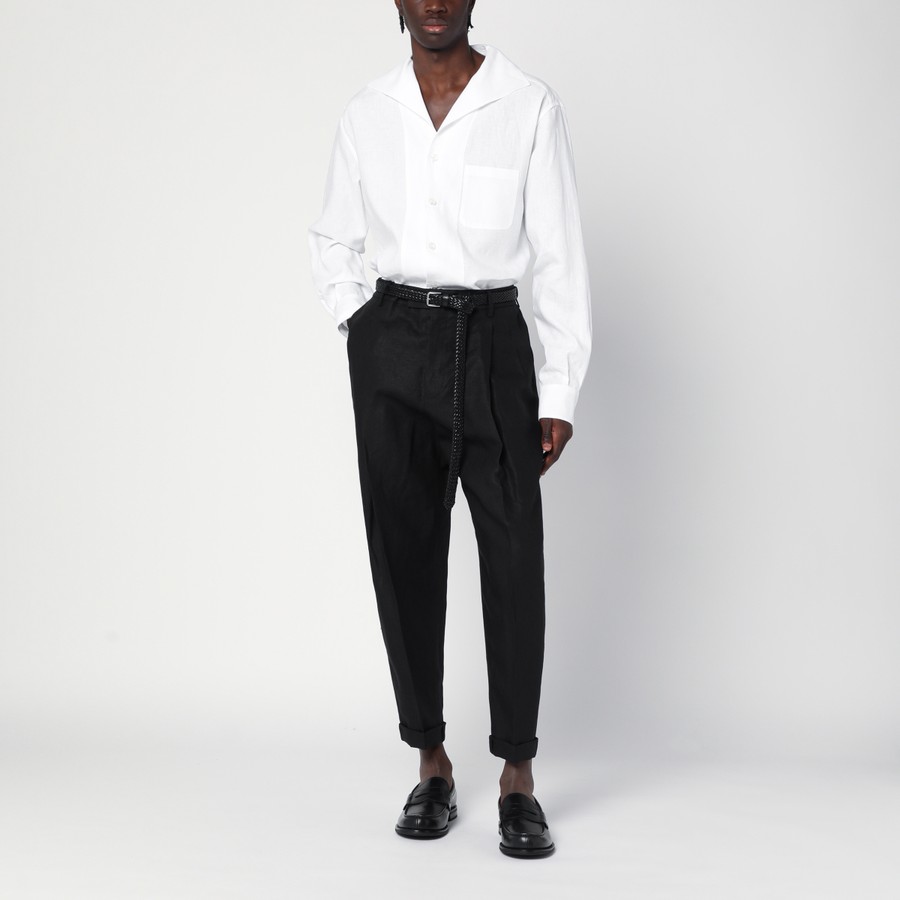 Tシャツ・カットソー Dolce & Gabbana SS25 White linen shirt (G5NE2TFU4JB W0800) Dolce&Gabbana White linen shirt | TheDoubleF
