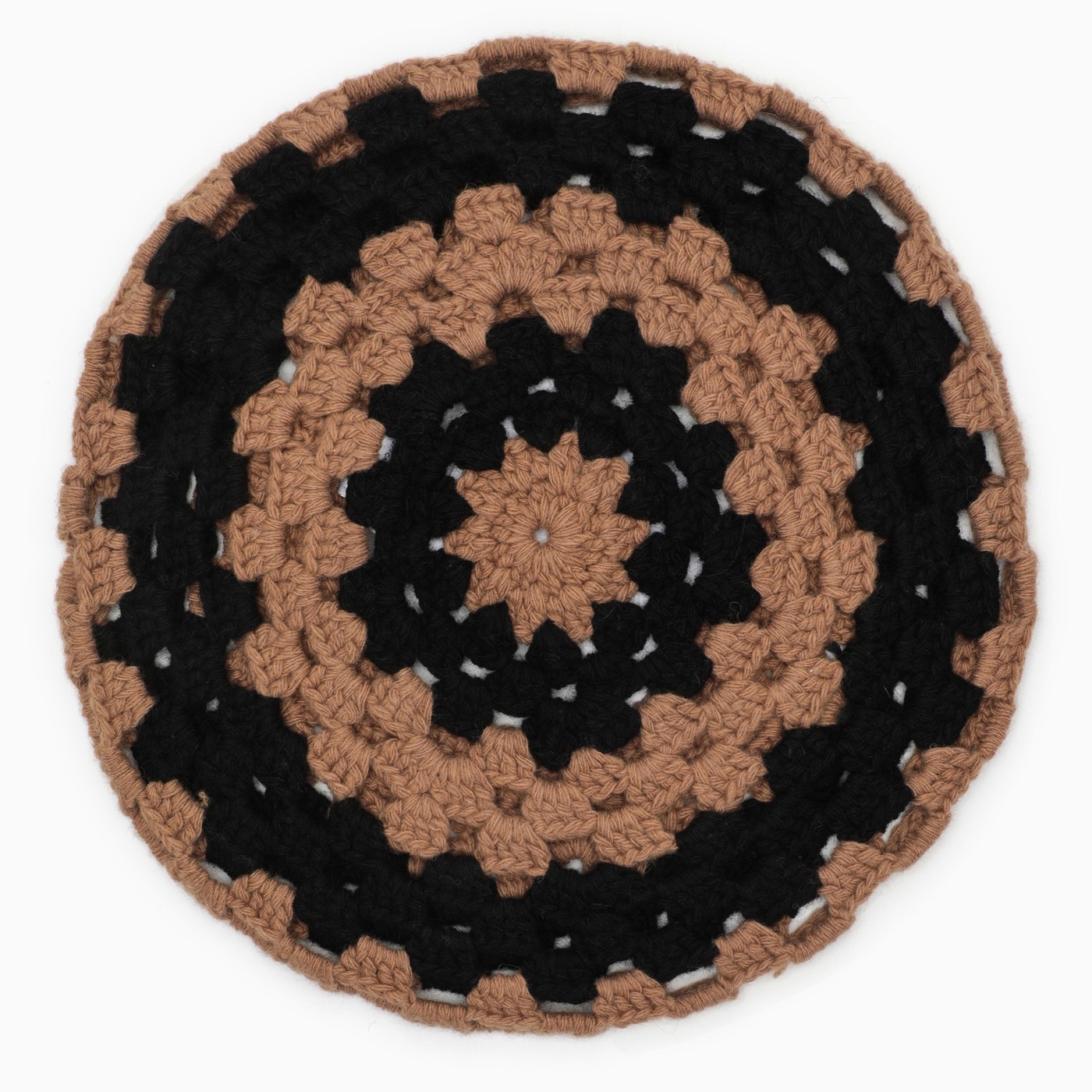 GANNI Black/hazelnut crochet hat TheDoubleF
