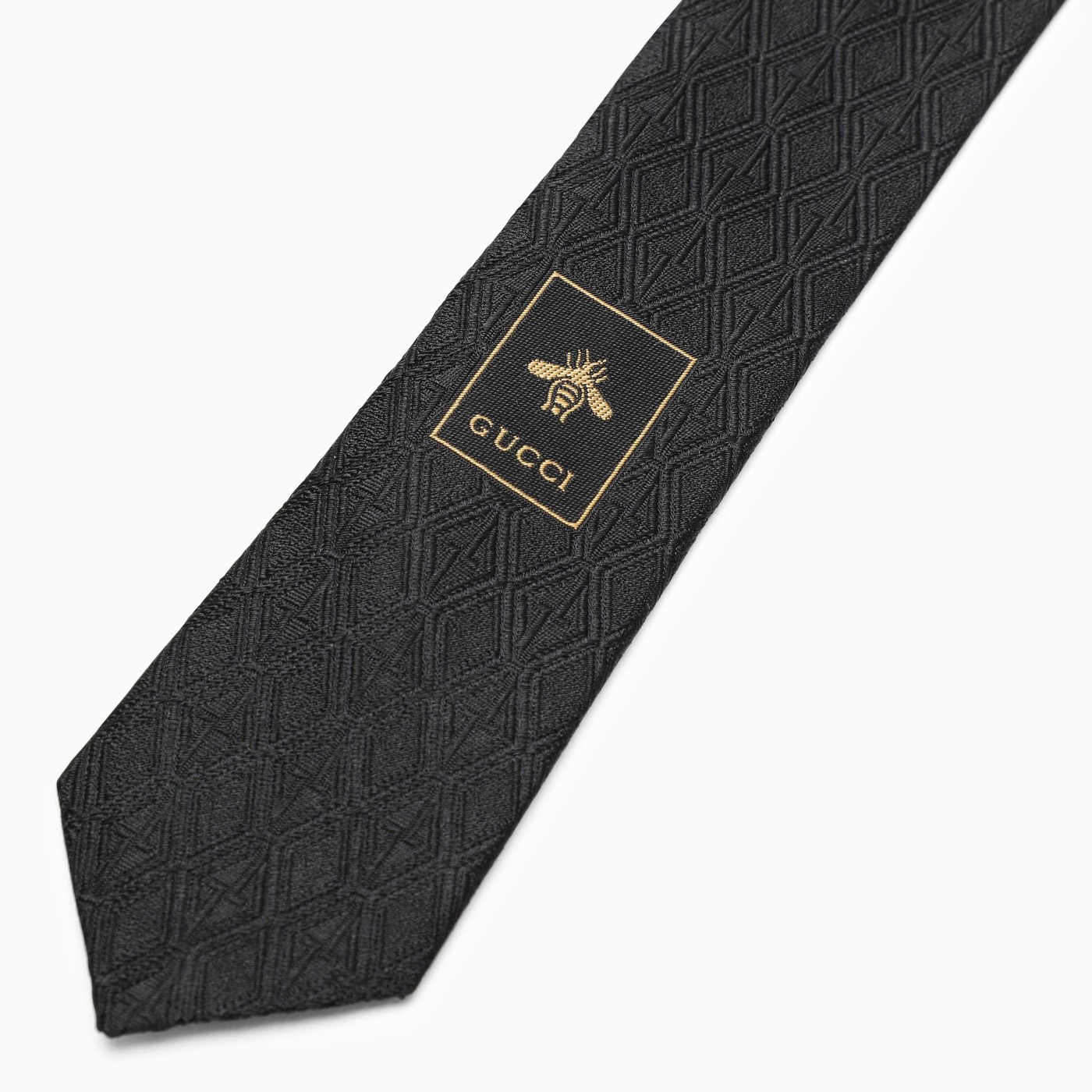 GUCCI Black jacquard tie TheDoubleF