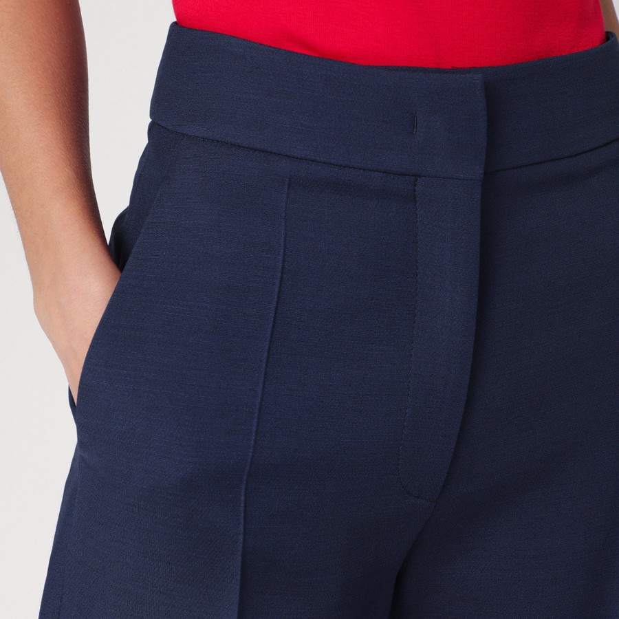 ボトムスその他 Valentino Indigo pants in wool and silk Valentino Indigo pants in wool and silk | TheDoubleF