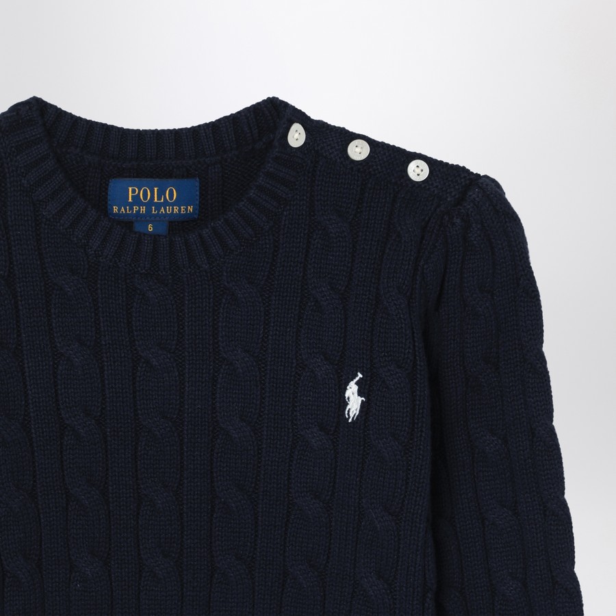 Polo Ralph Lauren Navy blue cotton cable-knit jumper TheDoubleF