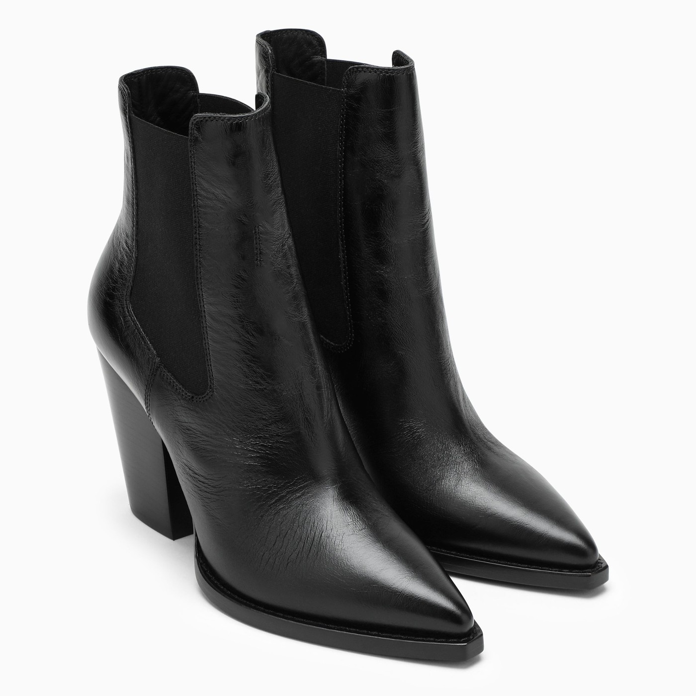 Saint Laurent Black leather ankle boot TheDoubleF