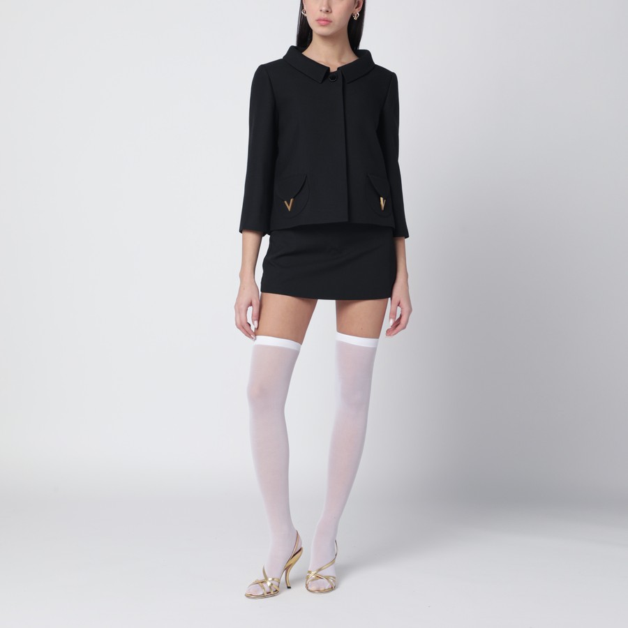 Valentino Black wool-silk jacket | TheDoubleF