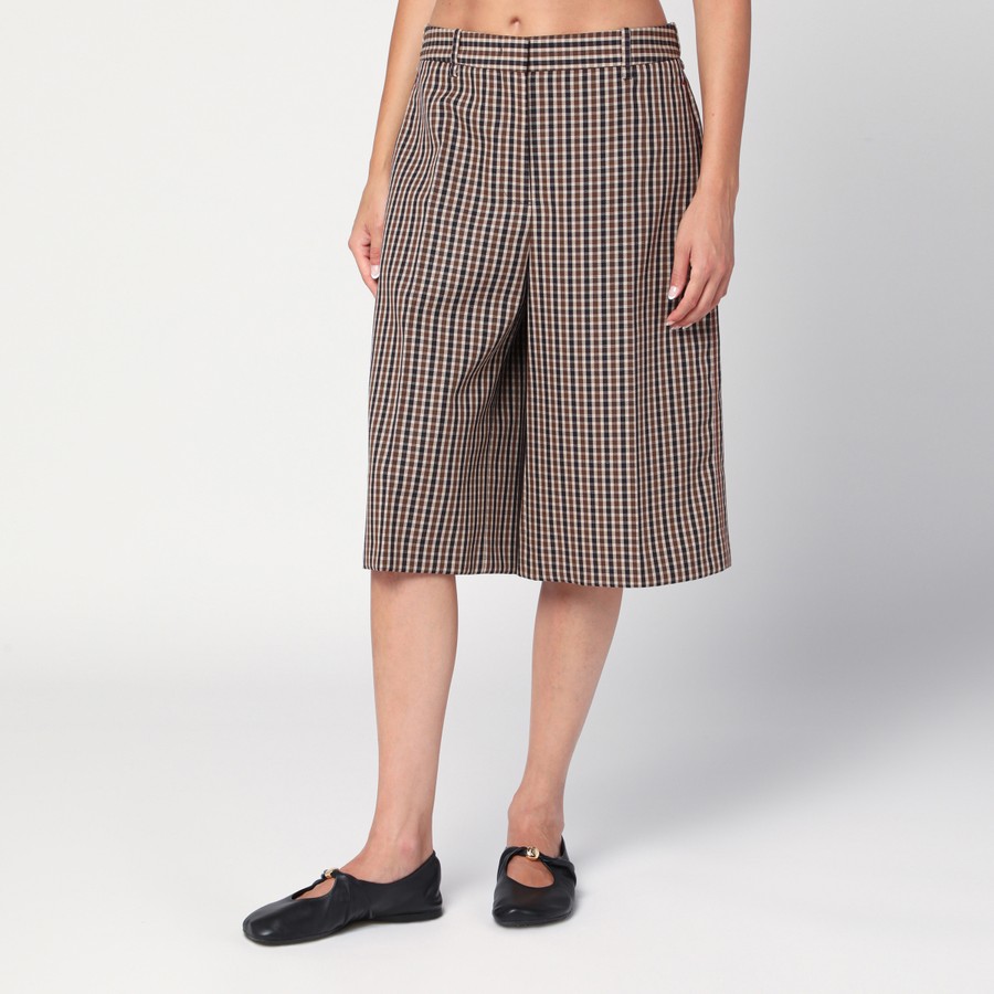 【関税&送料込】Jil Sander Brown Check Wool Bermuda Shorts Jil Sander Brown check wool bermuda shorts | TheDoubleF