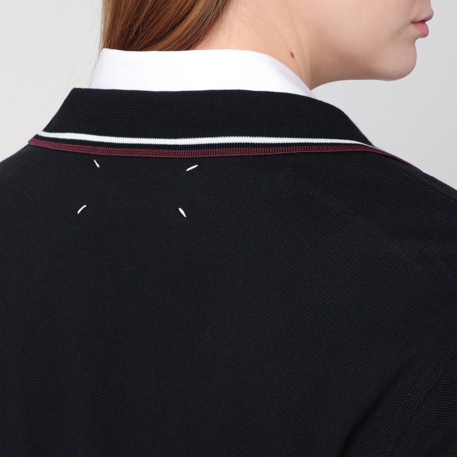 Maison Margiela Black Decortique dress with floral detail