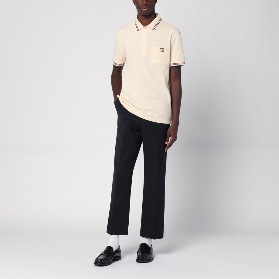Tシャツ・カットソー VALENTINO SS25 Valentino Cotton Polo (6V3MH01KAQJ 581) Cotton polo shirt with logo VALENTINO 6V3MH01K AQJ581 - Ancote