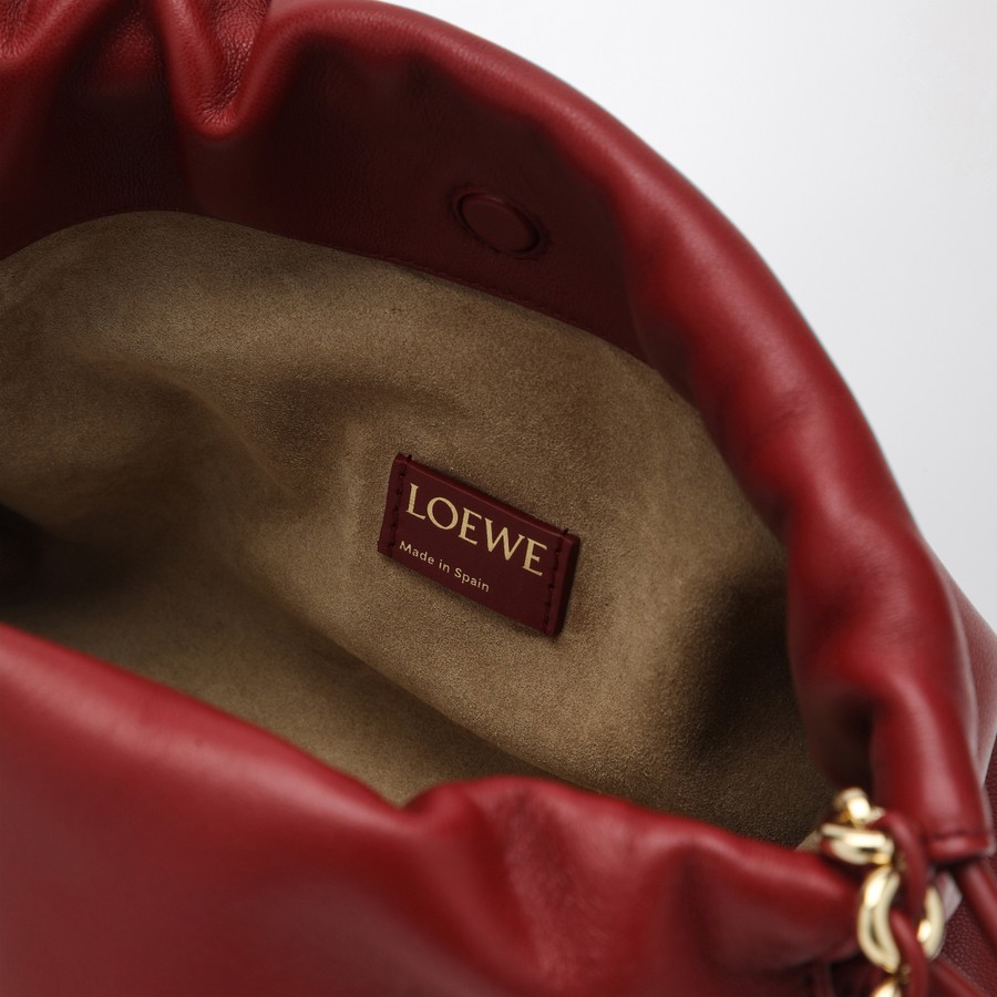 バッグ・カバンその他 Loewe Flamenco Purse red leather bag Medium Flamenco purse in mellow nappa lambskin Red - LOEWE