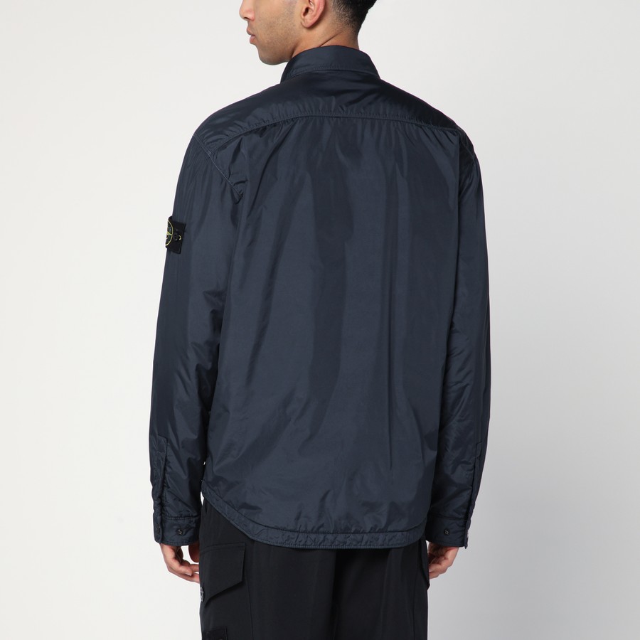 Stone Island Navy blue nylon shirt jacket | TheDoubleF