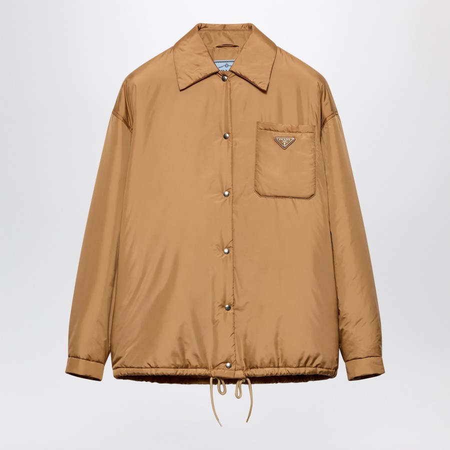 Prada Lightweight Re-Nylon jacket in camel color TheDoubleF