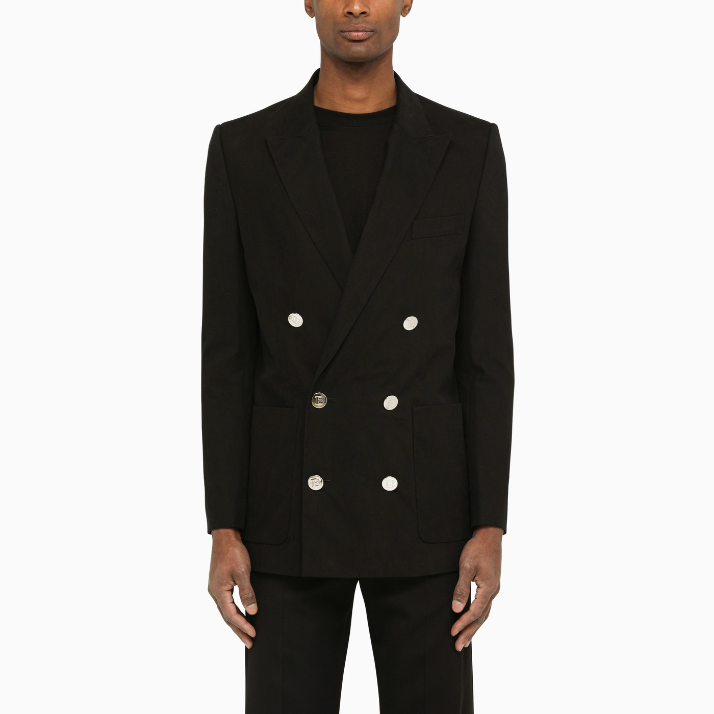 Balmain Black doublebreasted jacket TheDoubleF