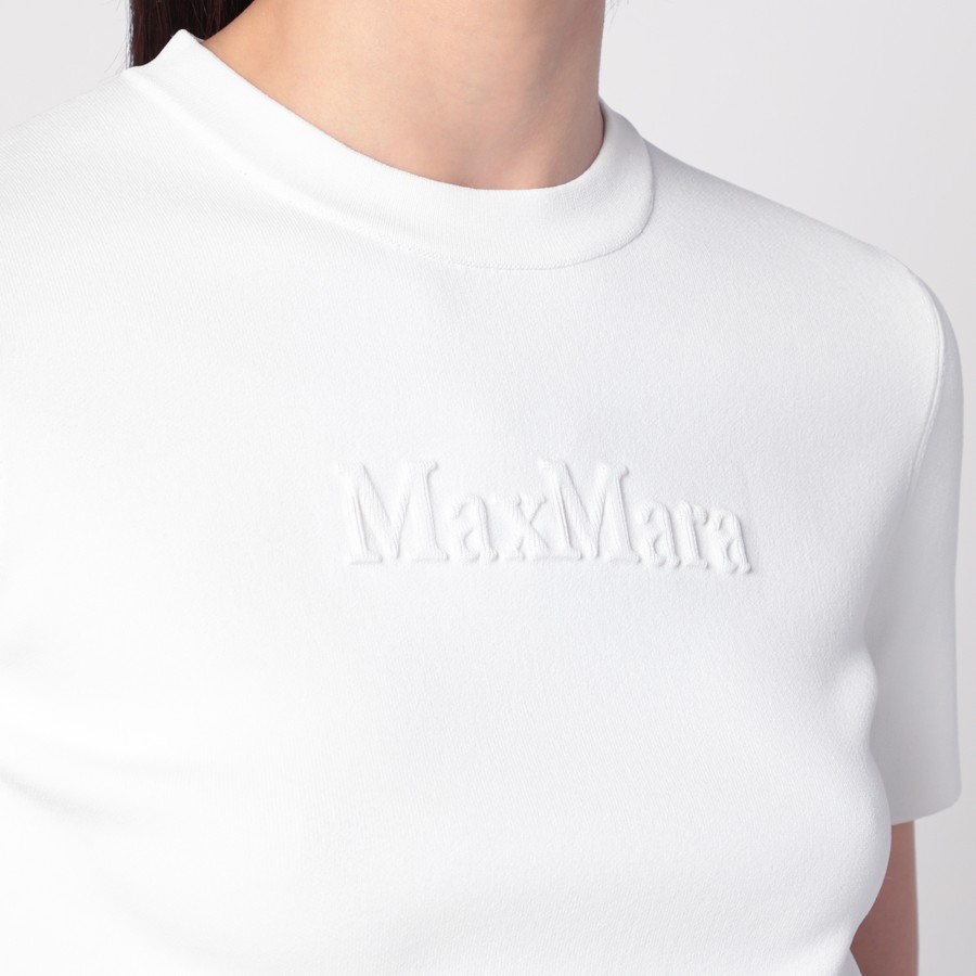 Tシャツ・カットソー MAX MARA IVORY TOP IN CREPE VISCOSE Max Mara Ivory top in crêpe viscose | TheDoubleF