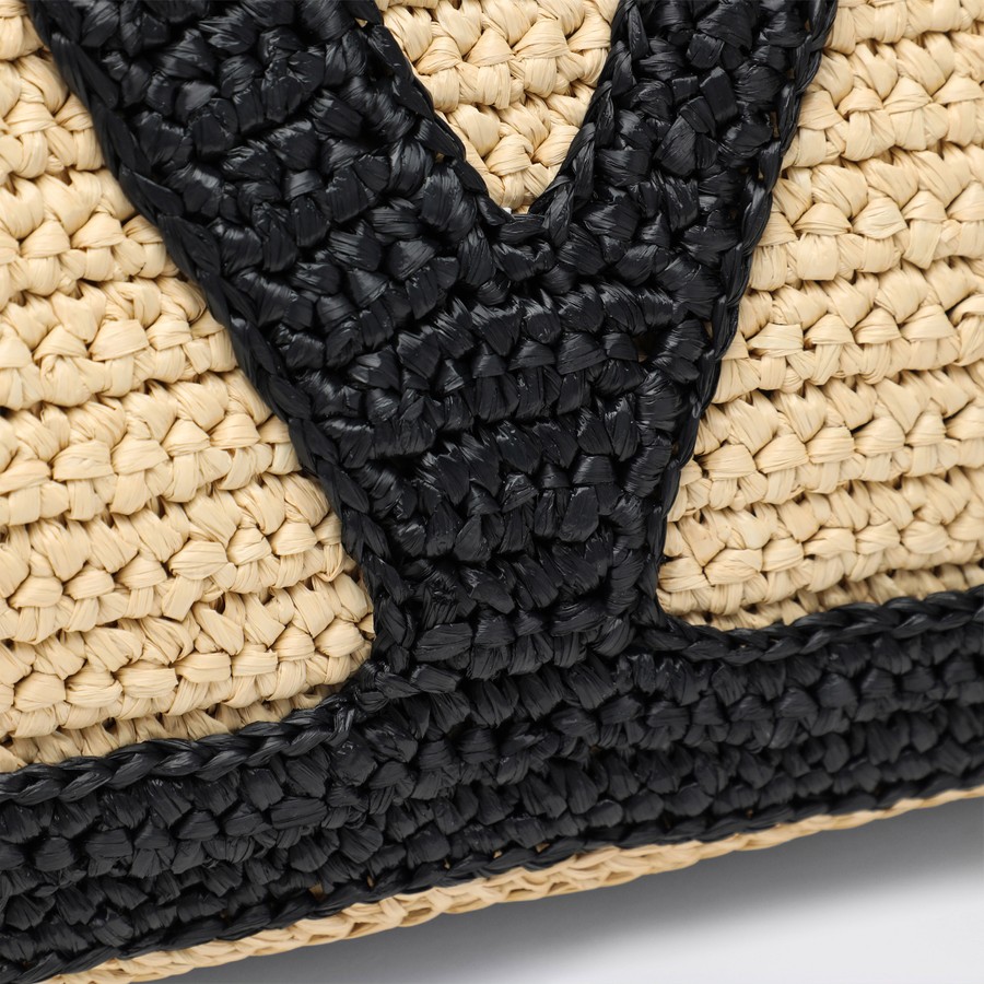トートバッグ Valentino Garavani Viva Superstar Crochet medium natural/bla Valentino Garavani Viva Superstar Crochet medium natural