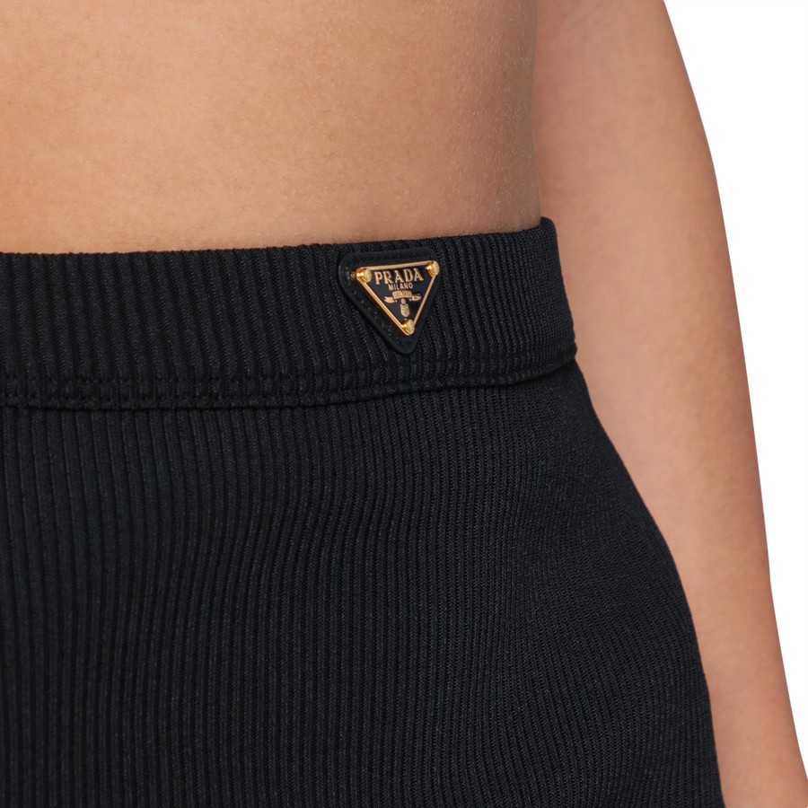スカート PRADA Woman Skirt Black 3113916S9 F0002 Prada Black ribbed jersey skirt | TheDoubleF